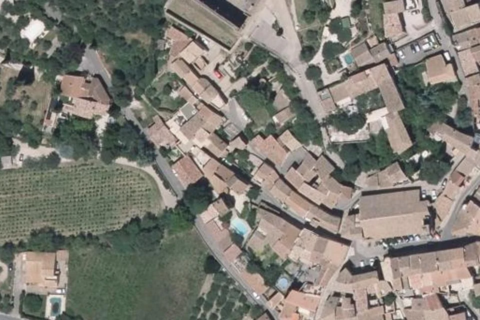 Vue aérienne du lieu de Cours de cuisine La cuisine de Valentine à Châteauneuf-du-Pape