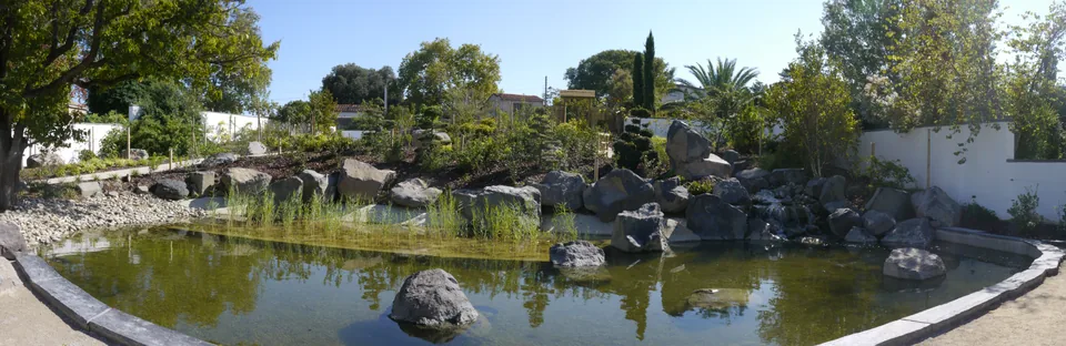 Jardin japonais du jardin botanique de Marseille, photographie de septembre 2011.