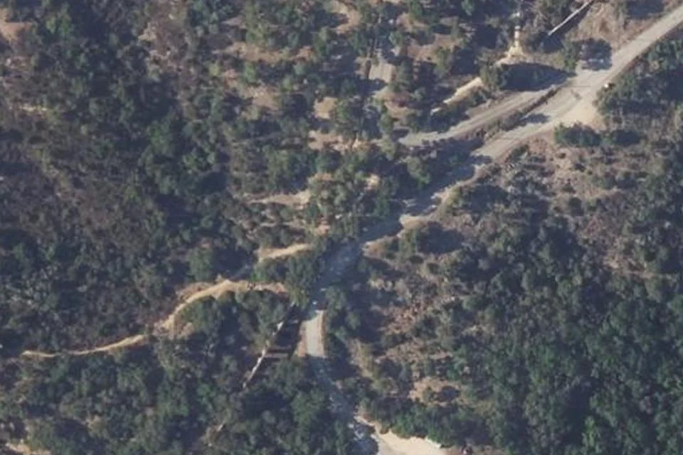 Vue aérienne du lieu de Aqueduc des 25 ponts à Roquebrune-sur-Argens